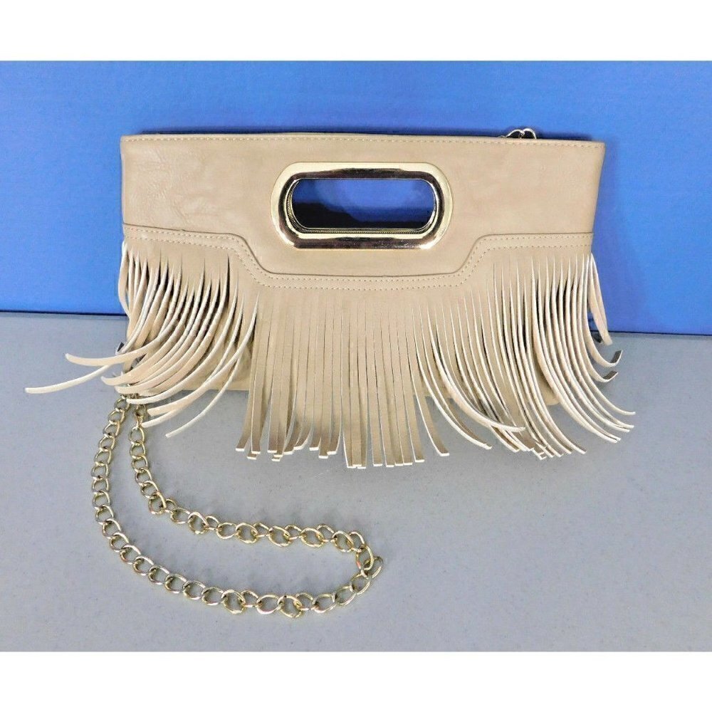 CHARMING CHARLIE BEIGE SATCHEL, SHOULDER BAG, HANDBAG, PURSE, NEVER USED!